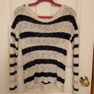 Pink Rose Cozy Stripped Sweater